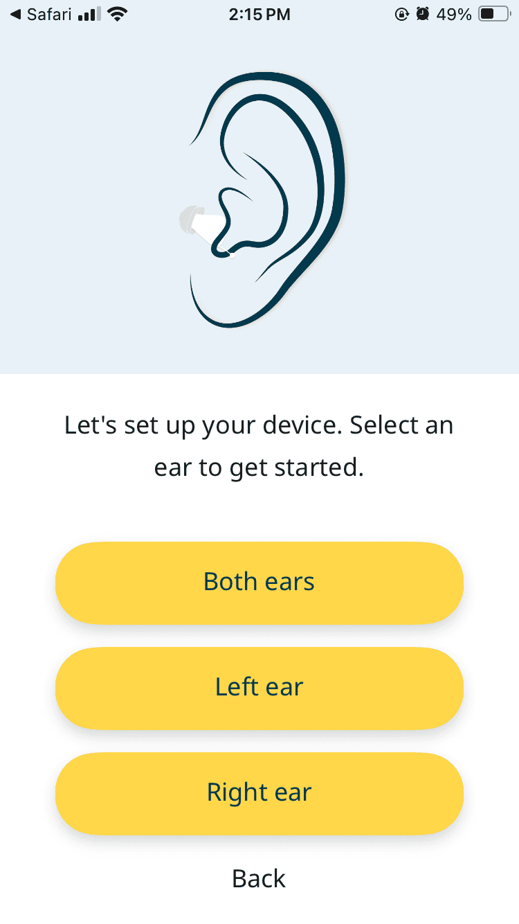 Using the MDHearing mobile app to set up my devices