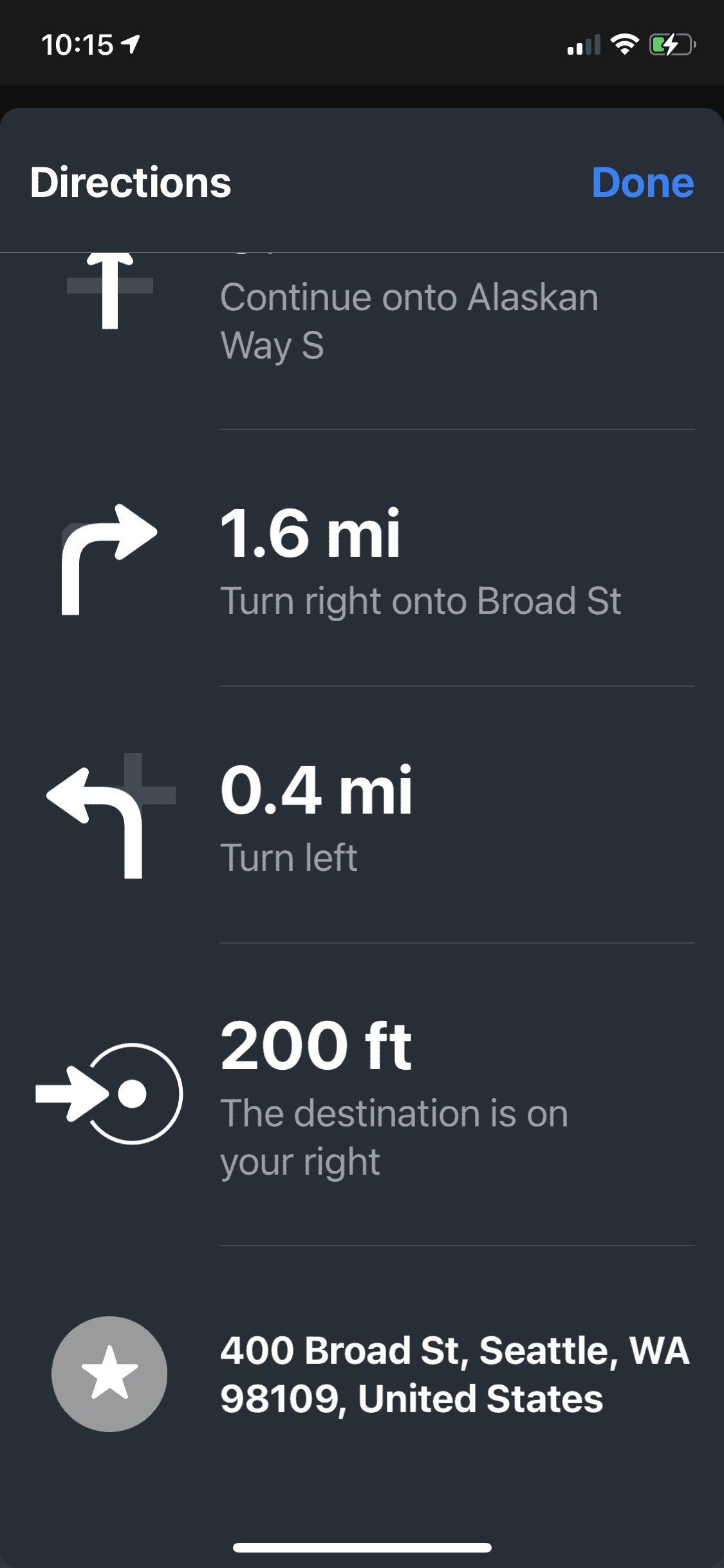 Get a list-view of your directions - Apple Maps