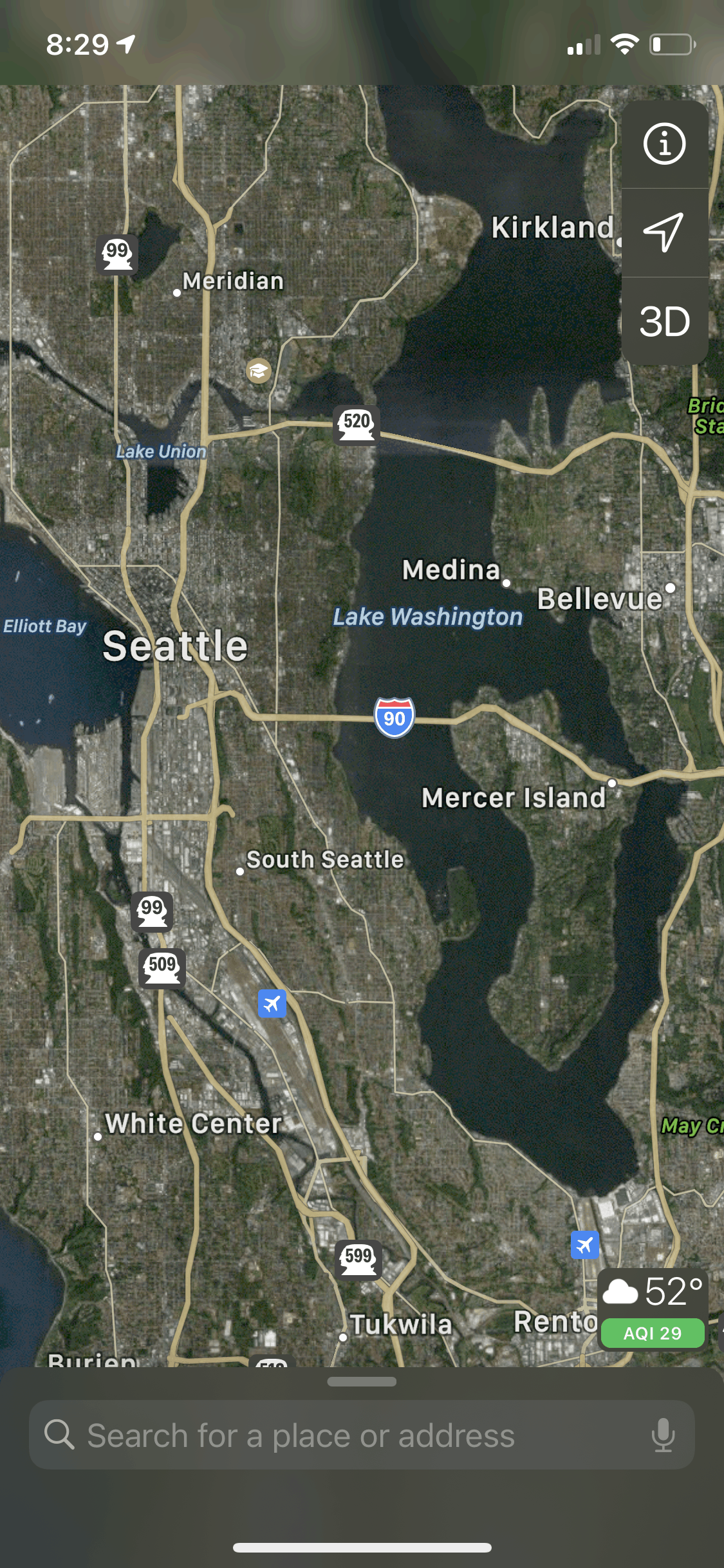 Satellite view - Apple Maps