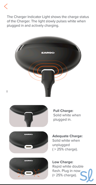 Screenshots of the Eargo 7 User Guide