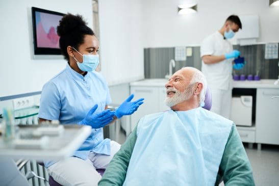 Senior at the dentist